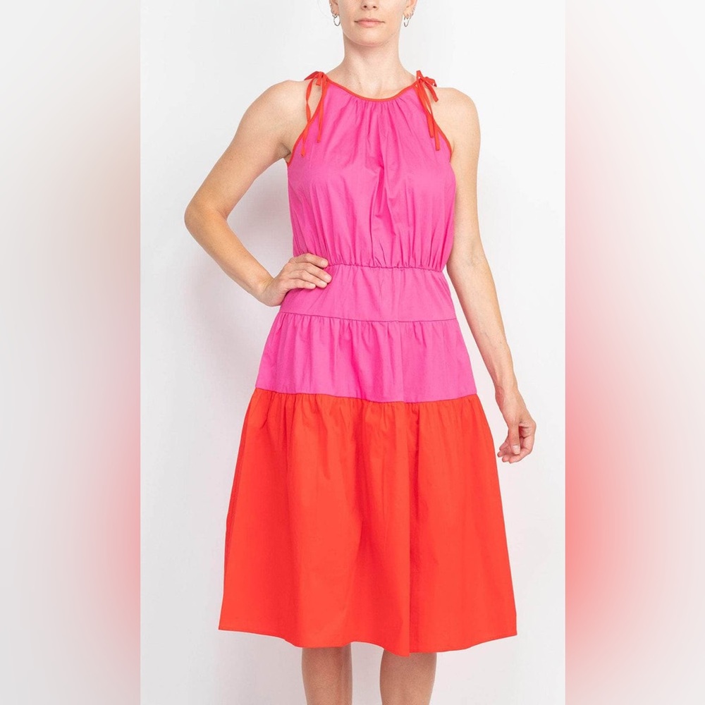 London Times NWT pink and red dress size XL
